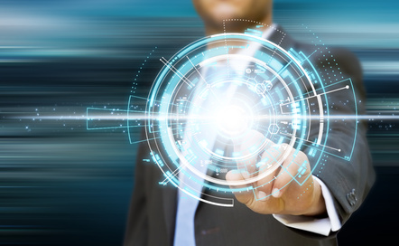 Businessman tech concept depannage informatique