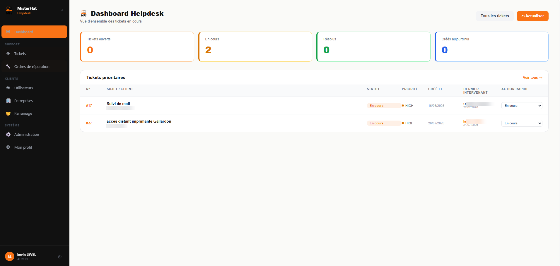 Application Mister Flat Informatique
